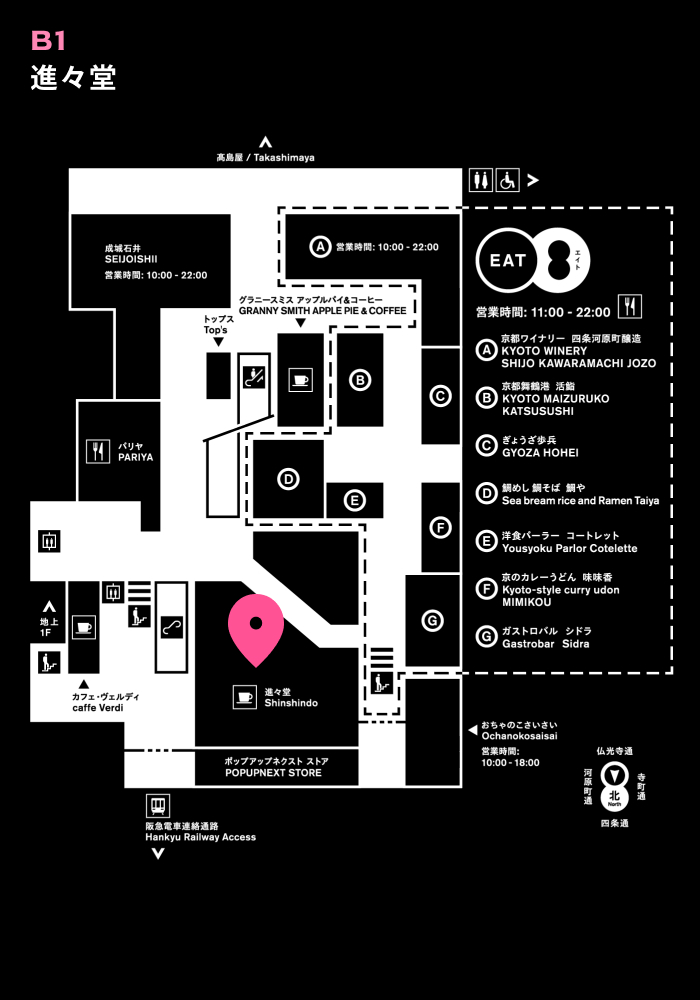 進々堂のマップ