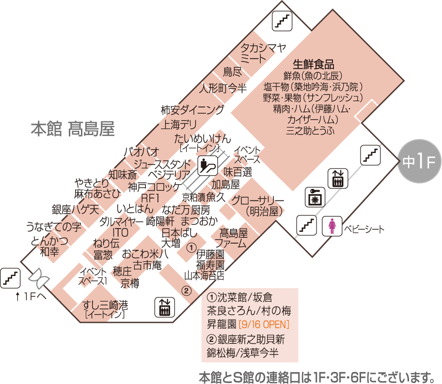 フロアガイド 本館 高島屋 B1階 柏高島屋ステーションモール フロアガイド 本館 高島屋 B1階 柏高島屋ステーションモール