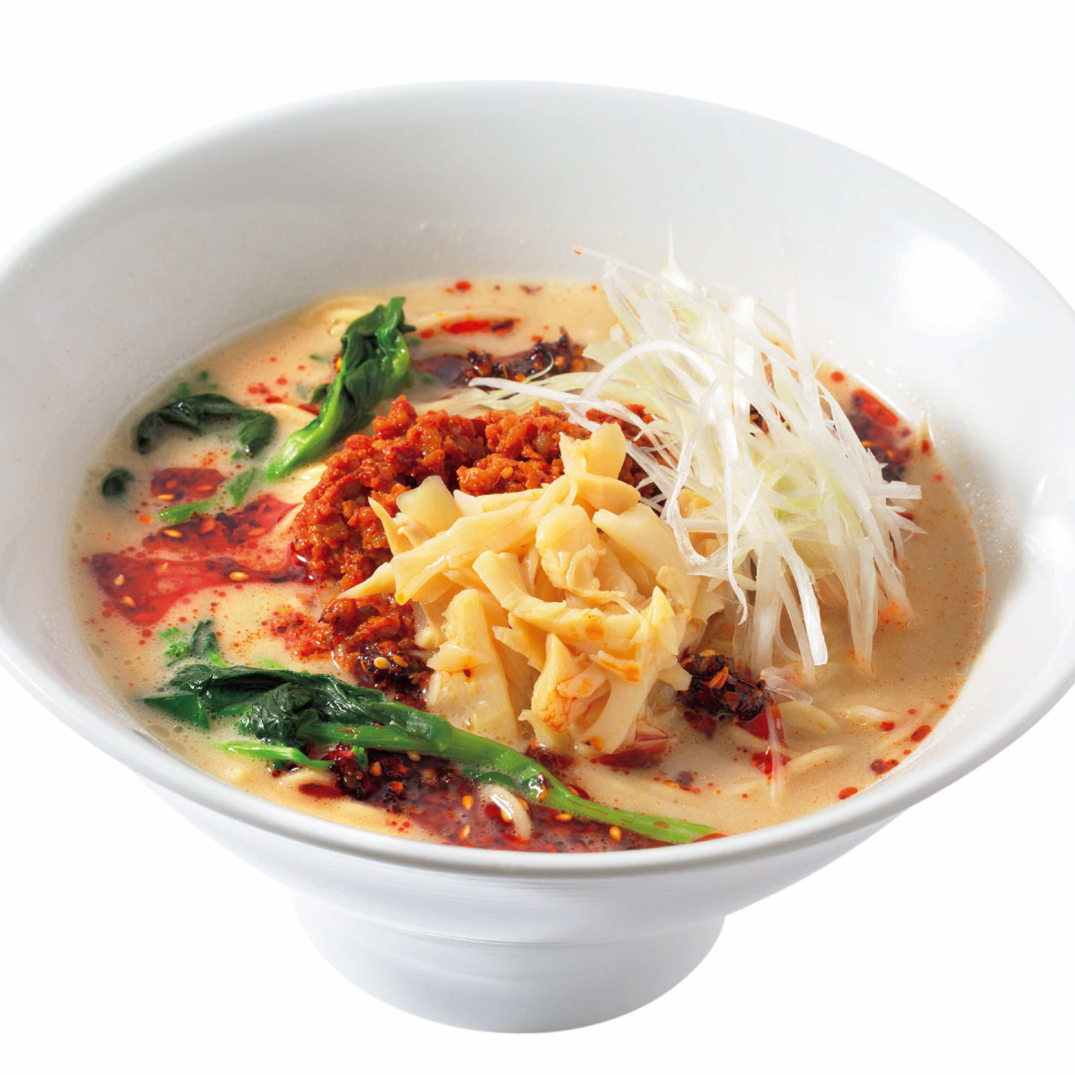 春野菜と辛味そぼろの白胡麻担々麵