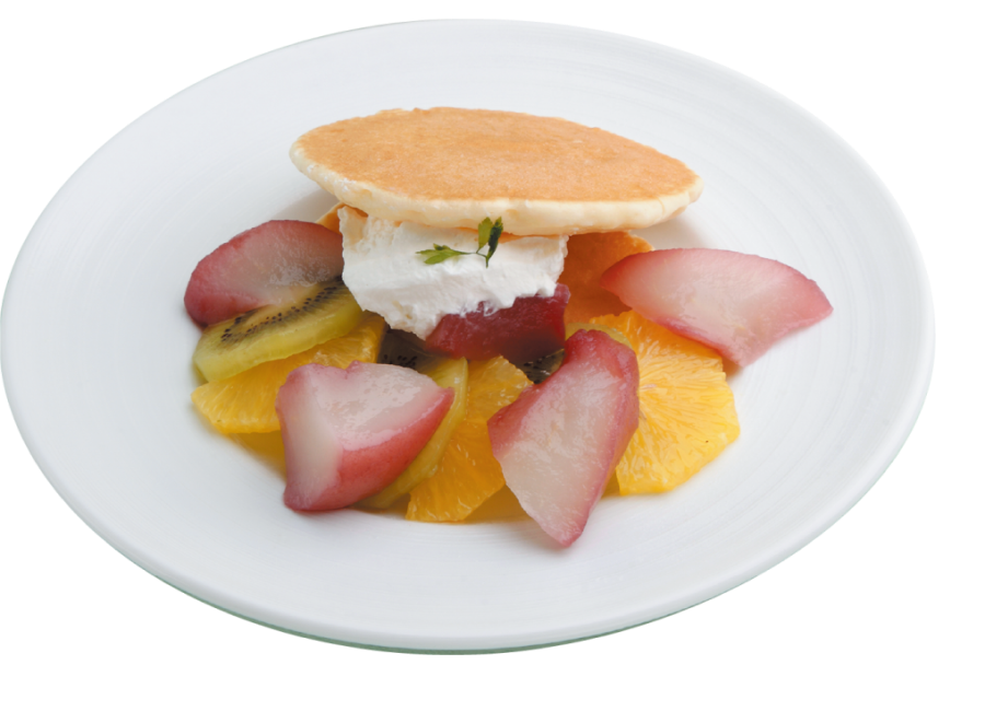 レストランローズ 「ゼネラル・レクラーク」とフルーツの米粉パンケーキ画像