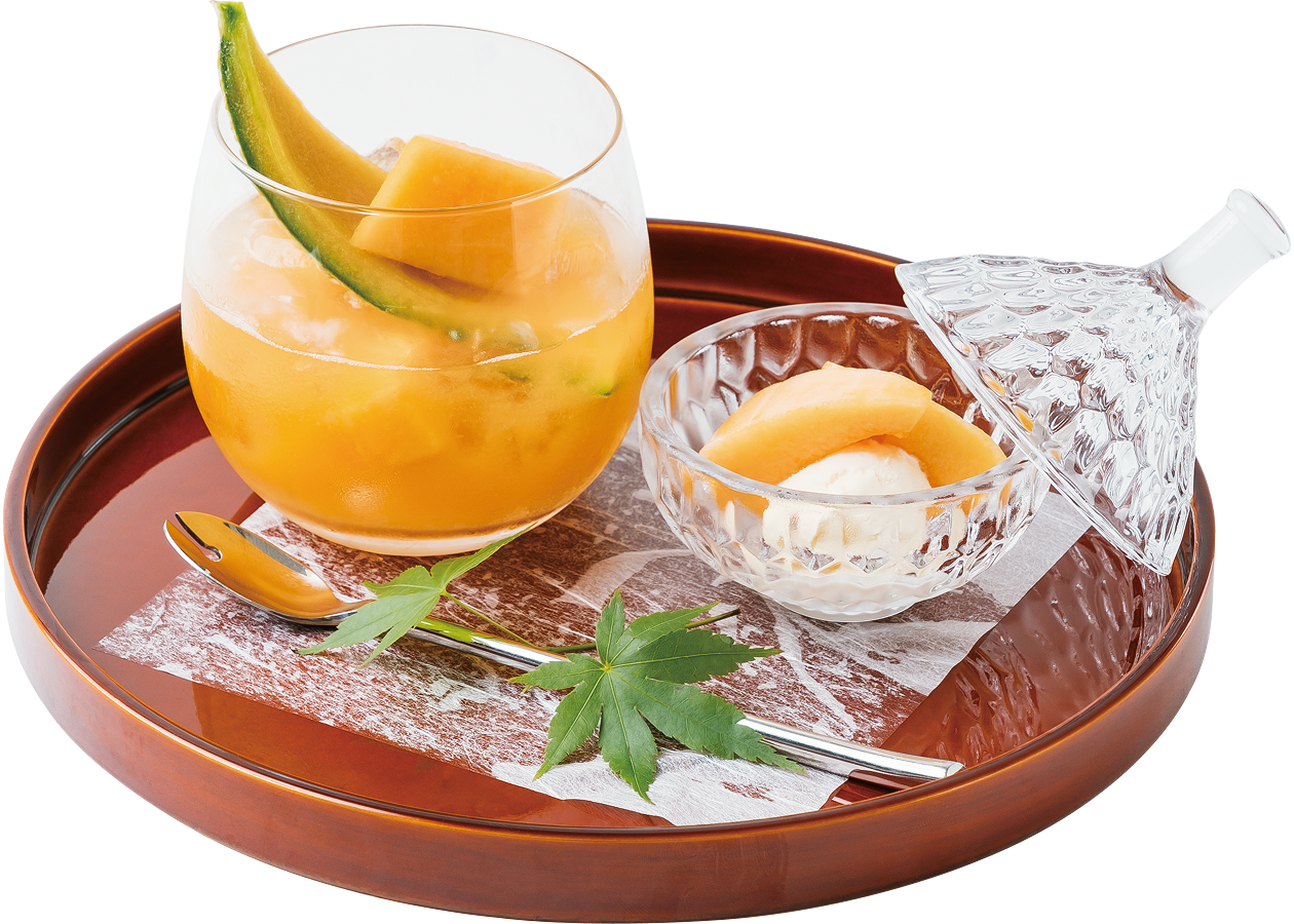 人形町今半 メロンフレッシュソーダ バニラアイス添え画像
