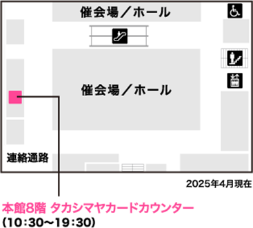 本館8階 タカシマヤカードカウンター