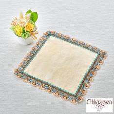 【母の日】プリザーブドフラワー「ラパンイエロー」＆＜近沢レース店＞タオルハンカチ「パンケーキ　パウダーイエロー」