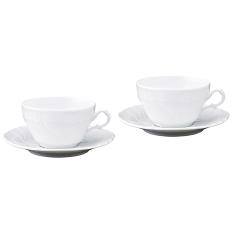 ベッキオジノリホワイト　ティーカップ＆ソーサーペア