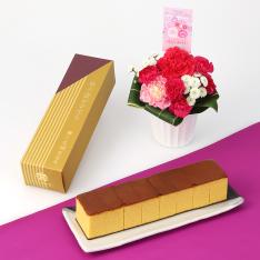 【母の日】アレンジ＆横濱文明堂極上金カステラ