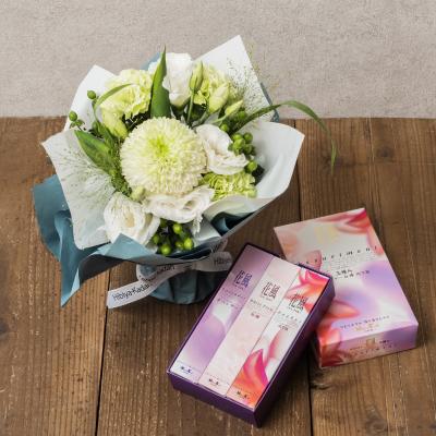 生花お供えシュシュ＋お線香「花風」