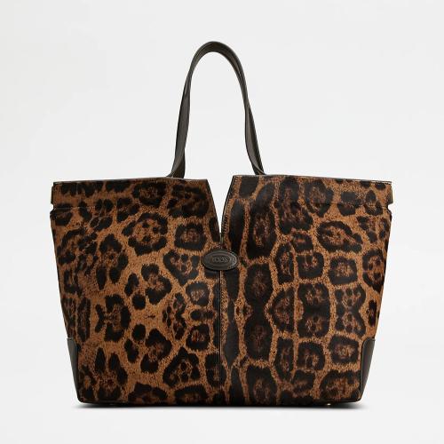 トッズ Di バッグ フォリオ ヘアカーフ ショッピング バッグ ミディアム-スモール