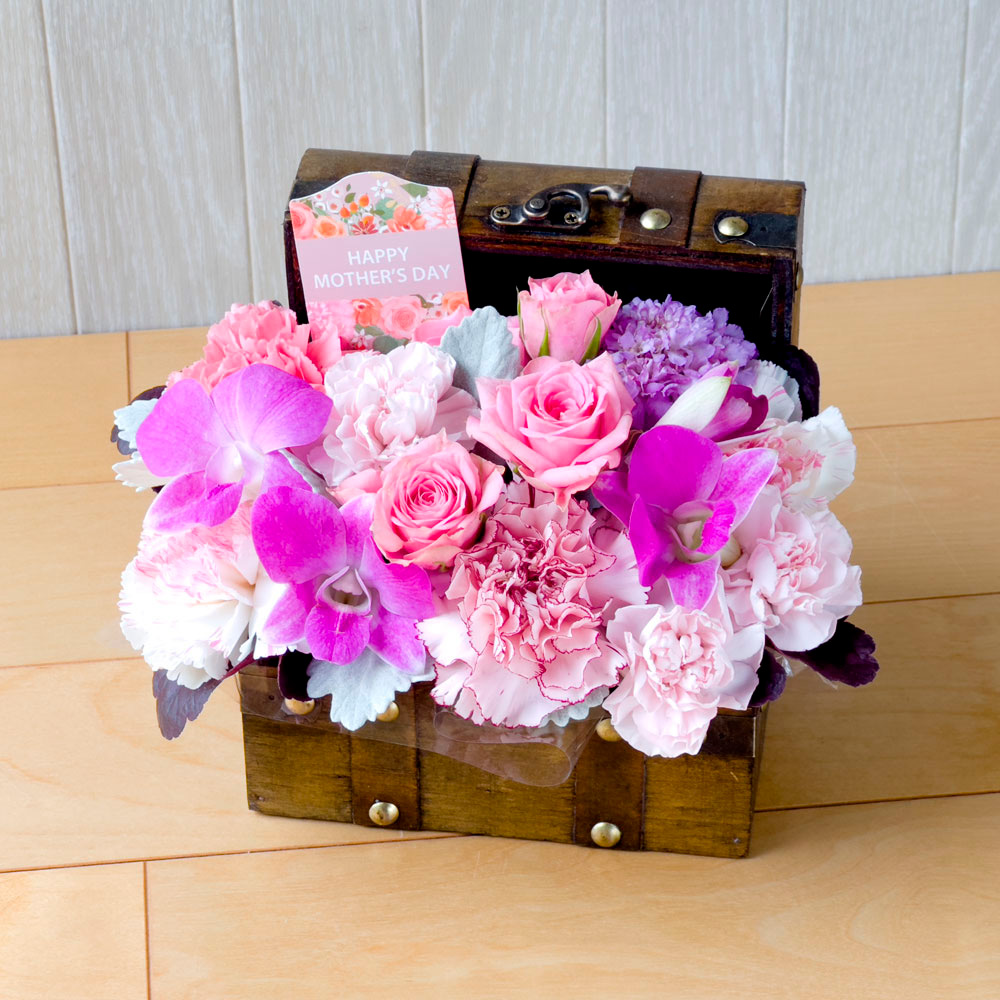 【母の日】生花アレンジメント『ガーティ』