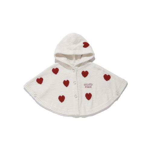 ［BABY］エアリーモコハートポンチョ 70→80cm