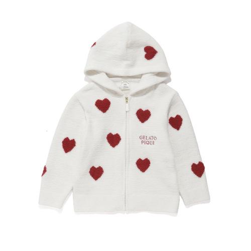 ［KIDS］エアリーモコハートパーカー 90→120cm