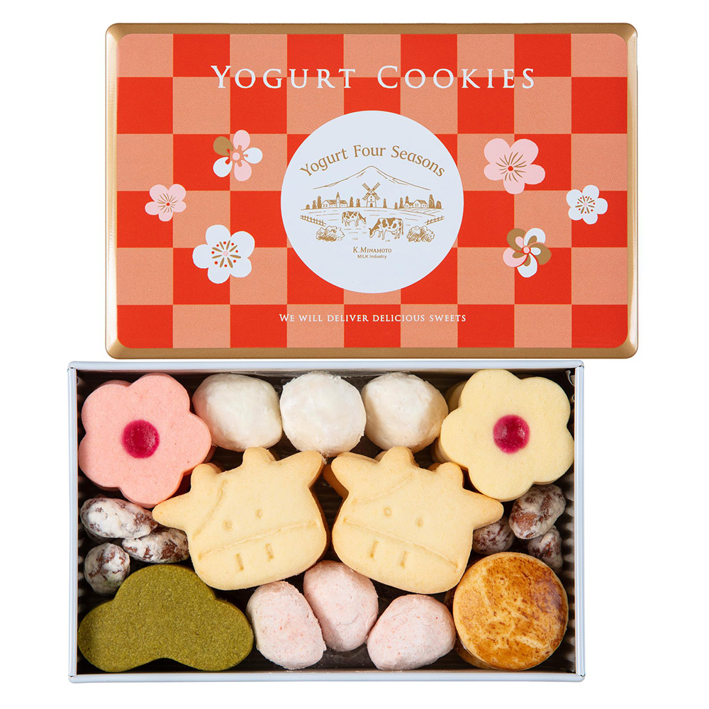 【お年賀】ヨーグルト迎春クッキー缶×2個セット