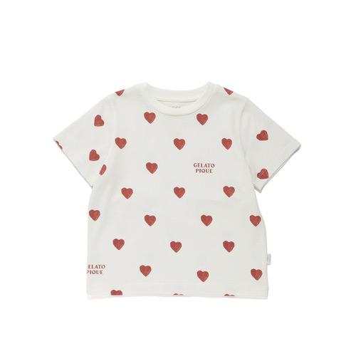 ［KIDS］ハート柄Tシャツ 90→120cm
