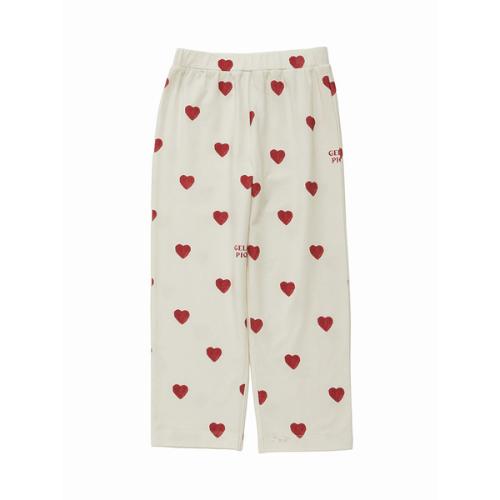 ［KIDS］ハート柄ロングパンツ 90→120cm