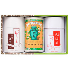 画像煎茶 芳泉(150g)・新春大福茶(120g)・極上ほうじ茶(60g)詰合せ