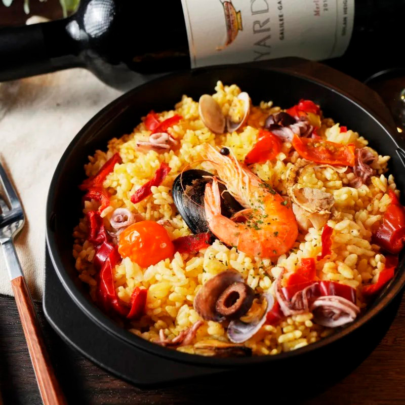 【母の日】レンジで簡単　海の幸パエリア＆カップパスタ