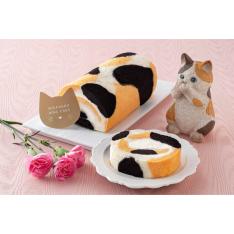 【母の日】三毛猫ロールケーキ