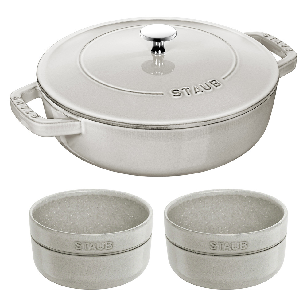 STAUB 50th アニバーサリーセット E-2 50thアニバーサリーセット ラウンド22cm・トリベットスプーン