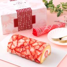 【母の日】いちごロールケーキ＆カーネーション（造花）