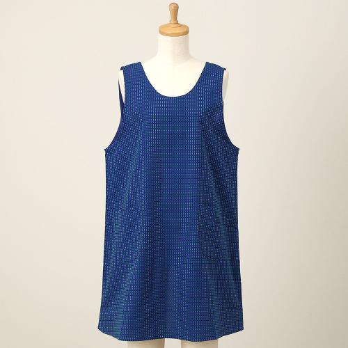 【母の日】エプロン シビラ ドットドビー（ネイビー／ブラック）