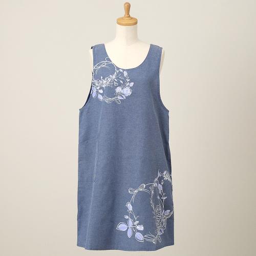 【母の日】ハナエモリ・ラインワーク ハーフラバープリント（ネイビー／ブラック）