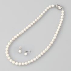 6．5mmアコヤ真珠ネックレス＆ピアス