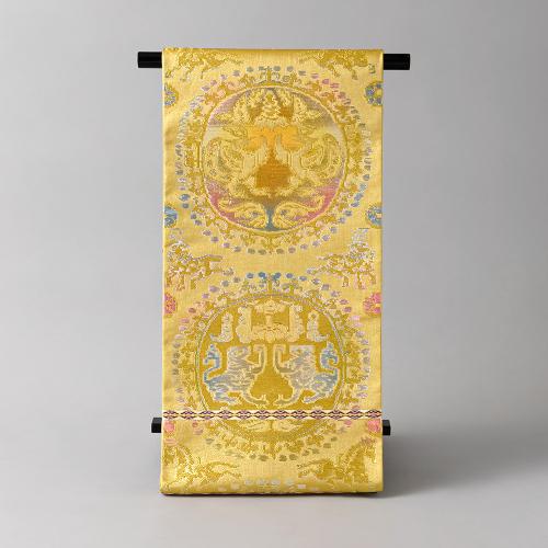 袋帯（円文白虎錦）地金