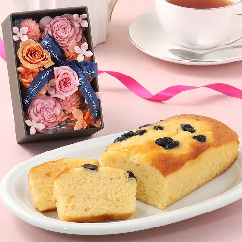 【敬老の日】プリザーブドフラワー＋黒豆パウンドケーキ