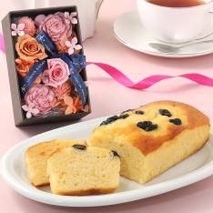 【敬老の日】プリザーブドフラワー＋黒豆パウンドケーキ