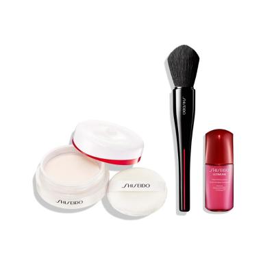 【数量限定】SHISEIDO　パーフェクト　ベースメイクキット（エッセンス スキンセッティング パウダー ＆ MARU FUDE マルチ フェイスブラシ）