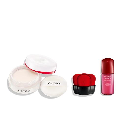 【数量限定】SHISEIDO パーフェクト ベースメイクキット(エッセンス スキンセッティング パウダー & HANATSUBAKI HAKE ポリッシング フェイスブラシ)