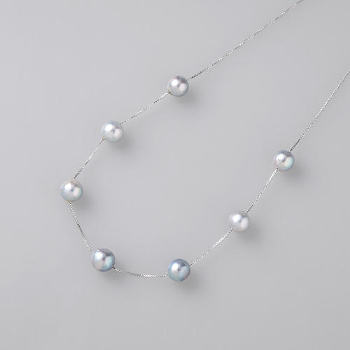 アコヤ真珠ステーションネックレス