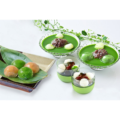 宇治抹茶冷やしぜんざいと抹茶涼菓