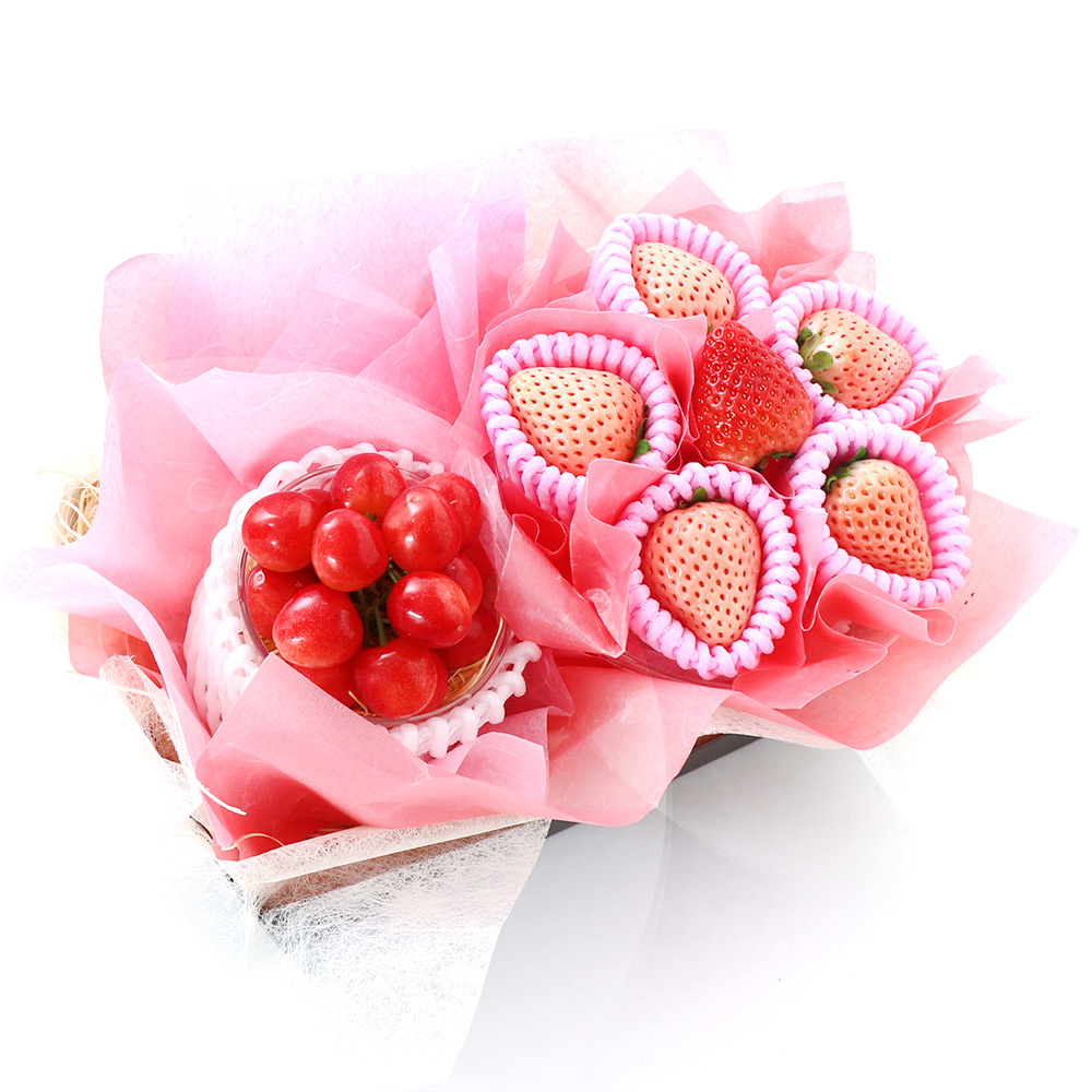 【母の日】花咲くいちごとさくらんぼ