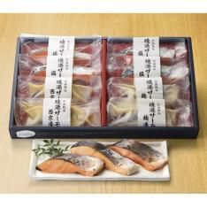 〈山陰大松〉氷温熟成 3種の味わい境港サーモン詰合せ(8切)