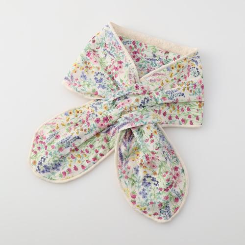 【母の日】冷んやりシート付今治タオルマフラー　花畑（ピンク・ブルー・パープル）