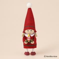 クリスマスキャンドルを持つ女の子