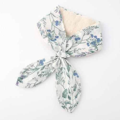 冷んやりシート付今治タオルマフラー　ボタニカル（ブルー／イエロー）