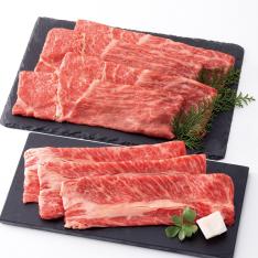 〈肉の堀川亭〉秋田牛朝場畜産黒毛和牛すき焼き用食べ比べセット