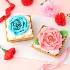 【母の日】母の日2種のバラ仕立てのケーキセット