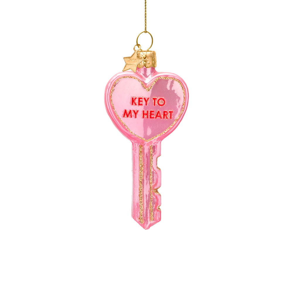 ＜VONDELS＞ガラス製オーナメント opal pink key w／key to my heart
