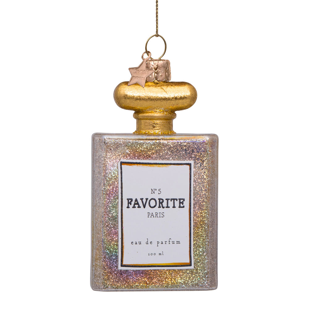 ＜VONDELS＞ガラス製オーナメント transparent oil perfume w／glitters
