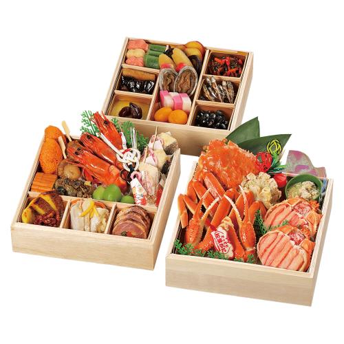 松葉がに紅ずわいがにおせち 三段重（W545）385450