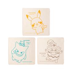 モンポケ オーガニック日本製ガーゼハンカチ3P（大柄）