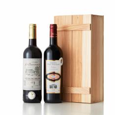 フランスボルドー金賞受賞赤ワイン2本セット(木箱入)