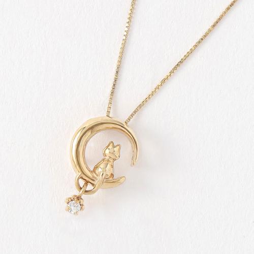 K10子猫と三日月ペンダント