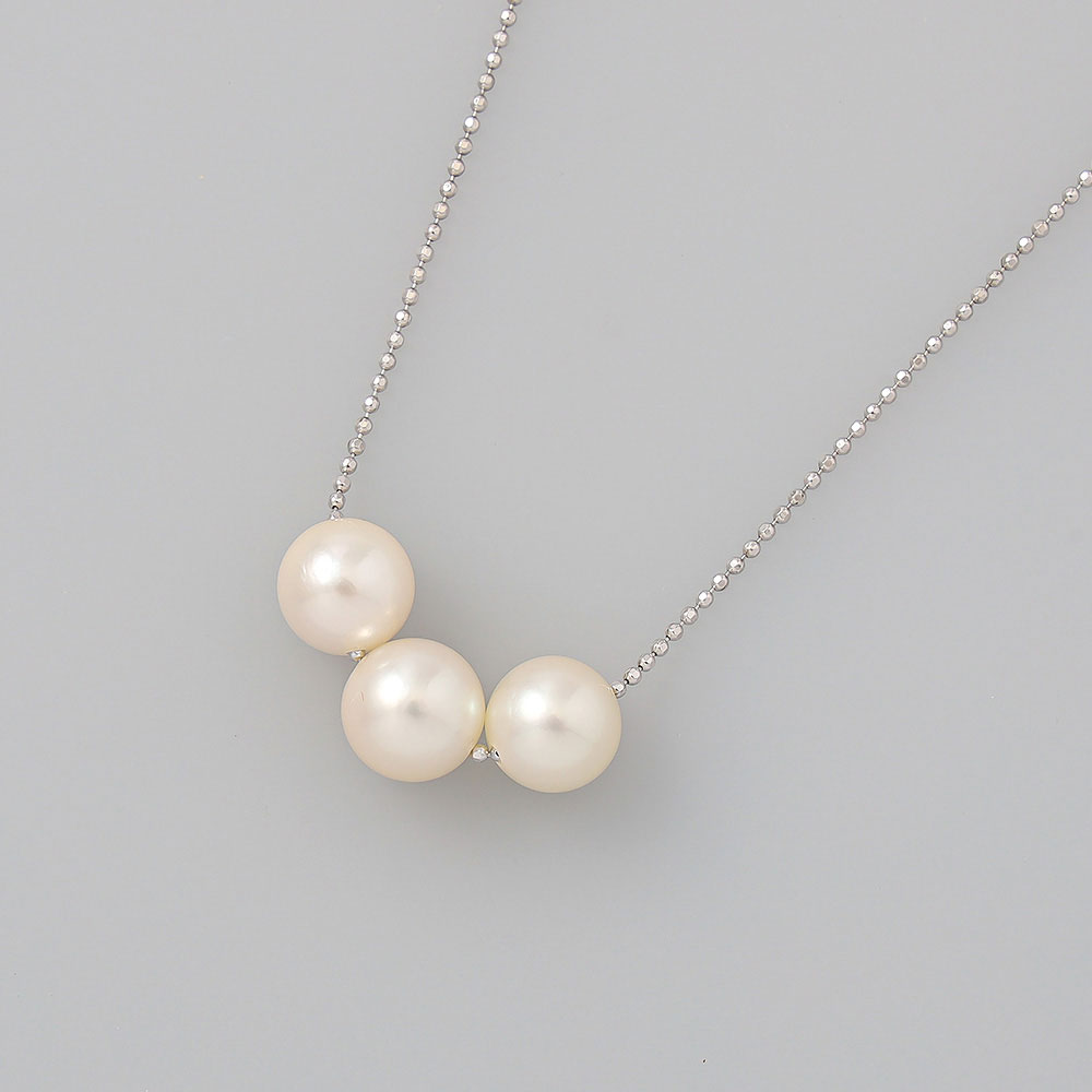 7．5mm珠アコヤ真珠3個付ペンダント