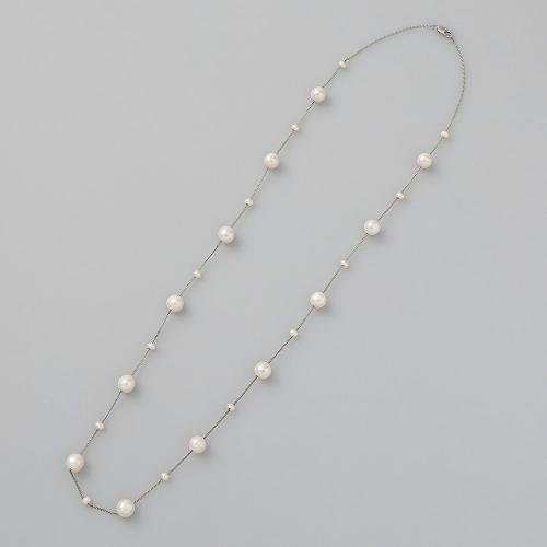 淡水パールステーションネックレス（80cm）