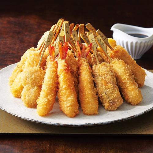 〈串鮮〉レンジで簡単!串かつ9種27本セット