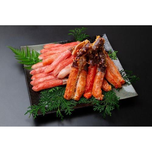 生食用 大型タラバガニポーション＆大型ズワイガニポーション計1kg 福袋