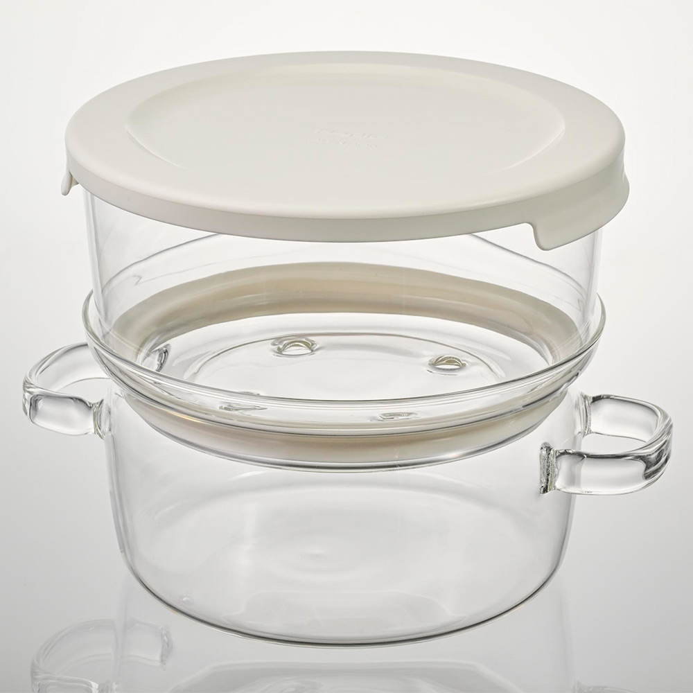 ガラスのせいろ蒸し器 クリア